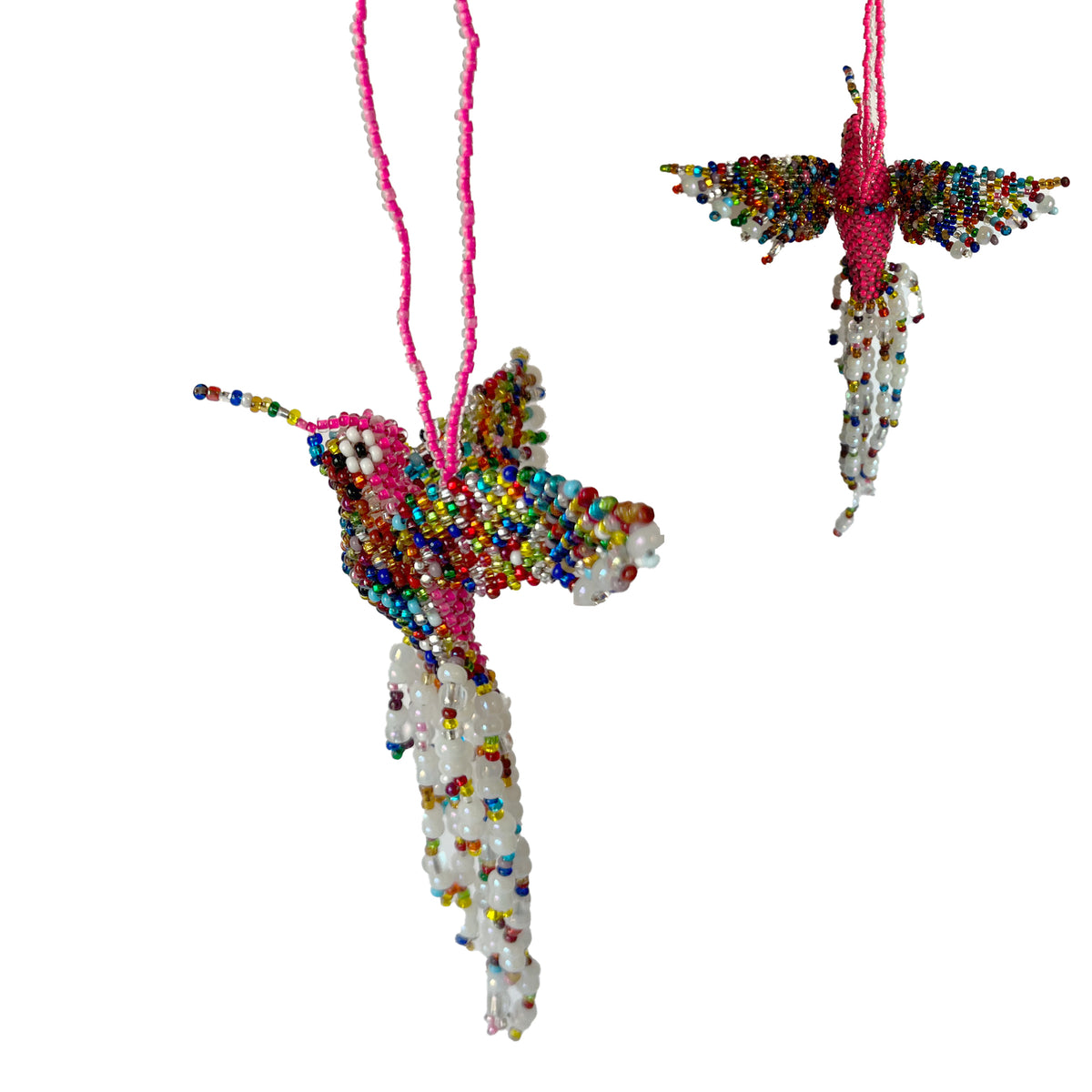 Beaded Hummingbird Charm