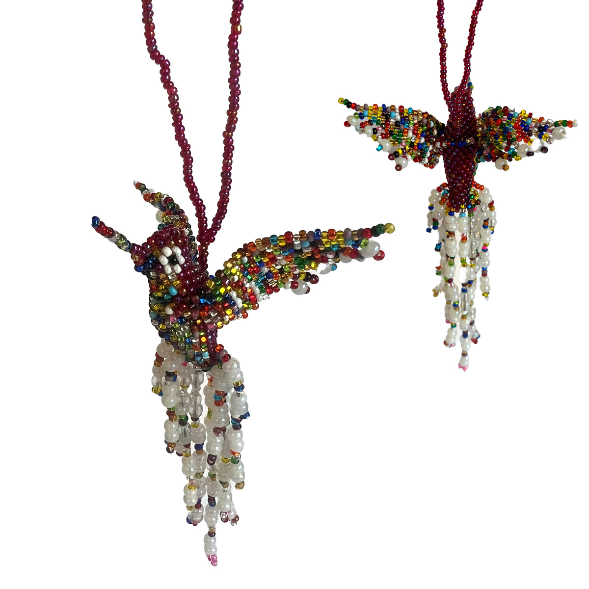 Beaded Hummingbird Charm