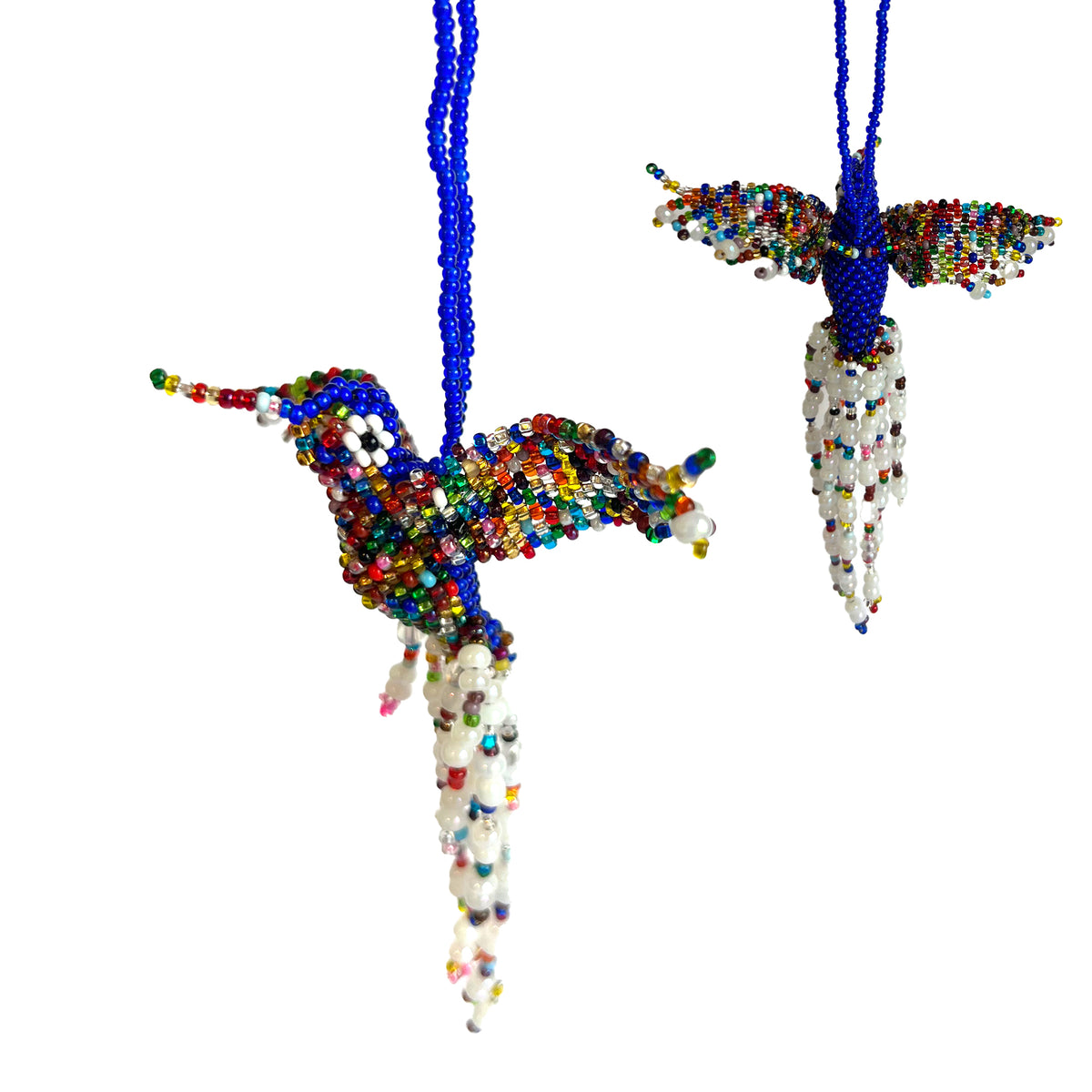 Beaded Hummingbird Charm