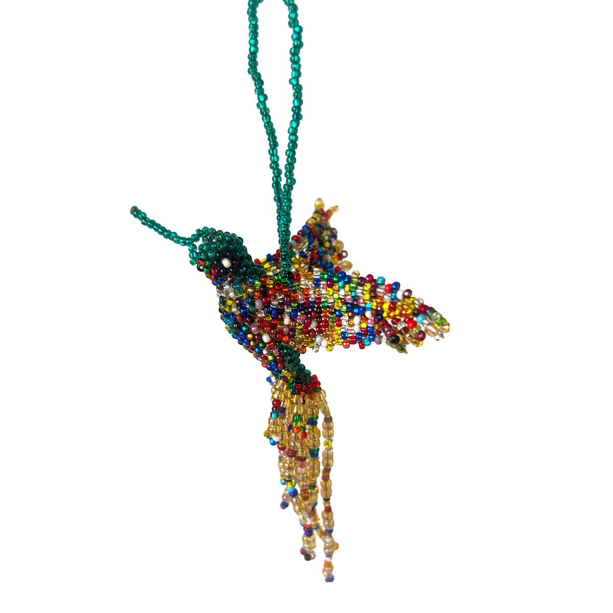 Beaded Hummingbird Charm