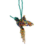Beaded Hummingbird Charm