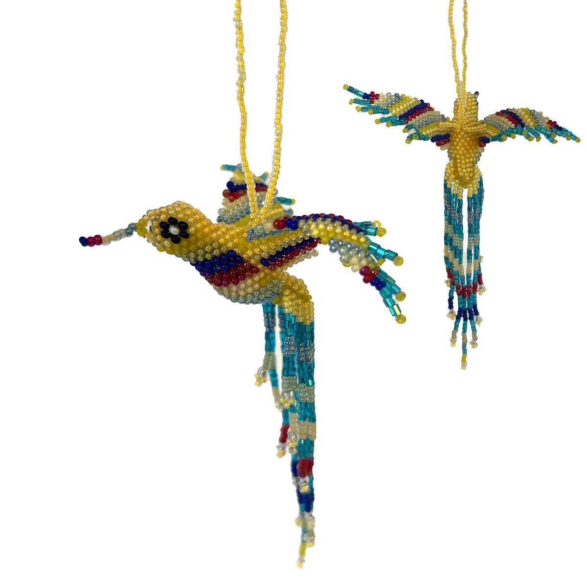 Beaded Hummingbird Charm