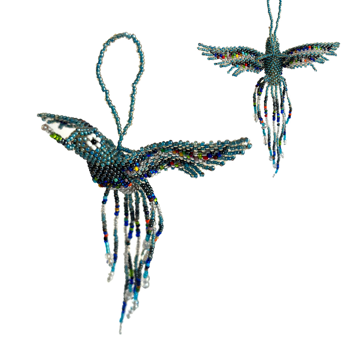 Beaded Hummingbird Charm