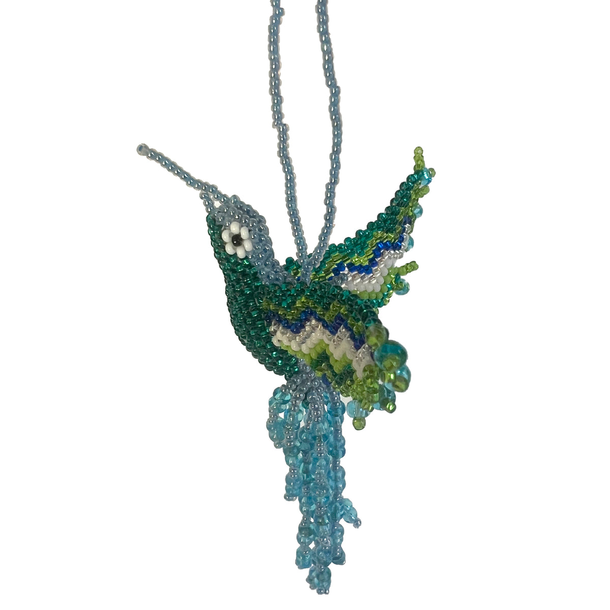 Beaded Hummingbird Charm