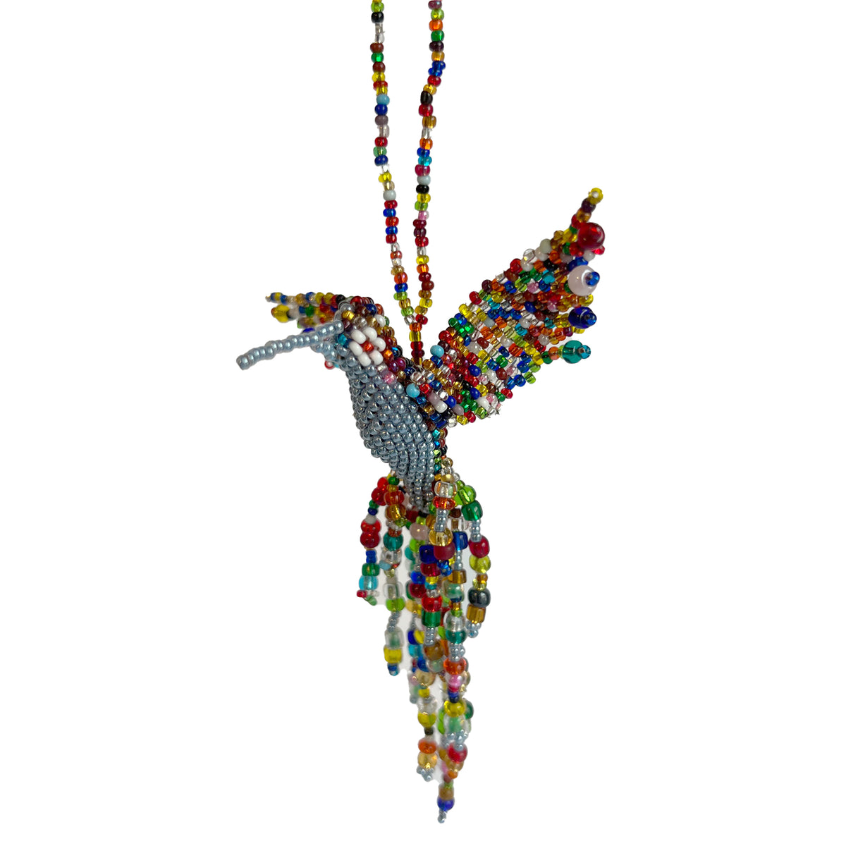 Beaded Hummingbird Charm