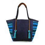Rosa Tote in Denim Peacock.