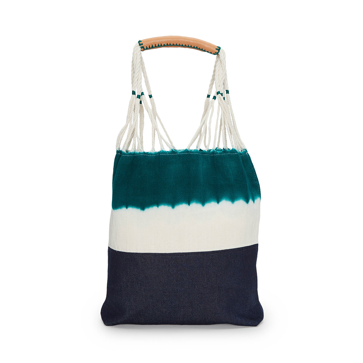 Front view of the Apolonia Tote in Jungle Dip-Dye.