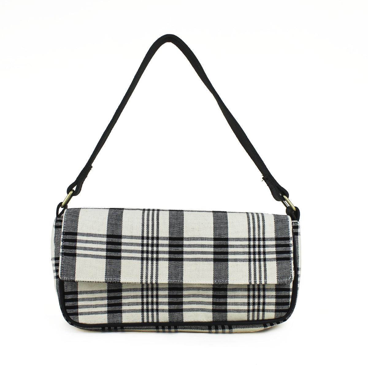 Black Piping Shoulder Bag