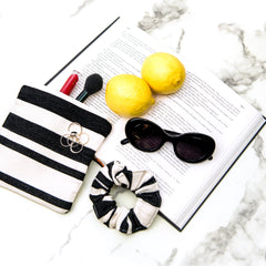 Carmen Scrunchie in Black Stripe